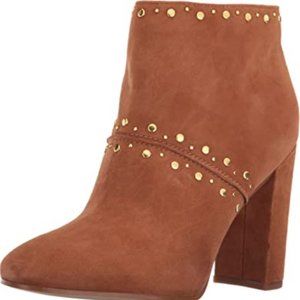 Sam Edelman Chandler Brown Suede Block Heel Booties Size 8